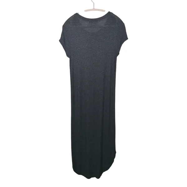 Joah Brown Ribbed High Low Midi Dress Womens S/M Gray Casual Granola Minimal - Image 3