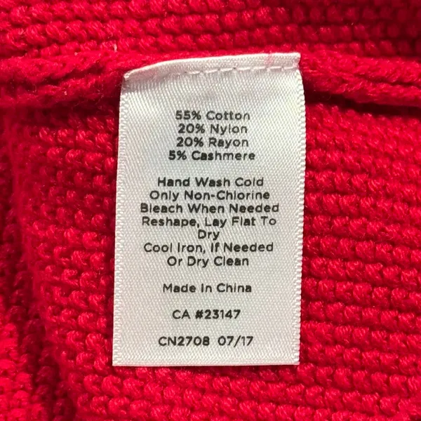 Talbots Sweater Holiday Christmas Classic Minimalist Festive Cozy Red Size Small - Image 4
