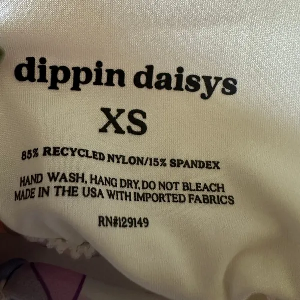 DIPPIN DAISYS | Pink Floral Triangle Bikini Top | Size Extra Small - Image 6