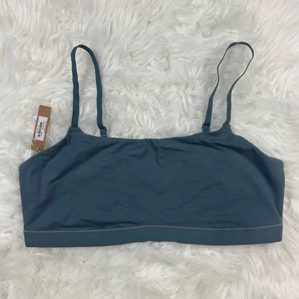 Skims Cotton Jersey Scoop Bralette Kyanite Size 3X - Image 2