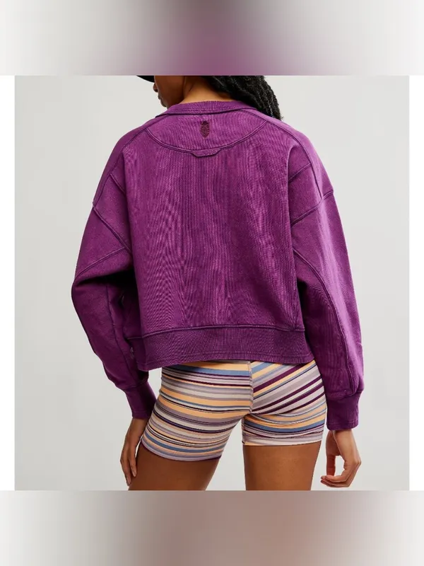 NWOT Free People FP Movement Intercept Pullover - Champion Purple - Small - Image 11