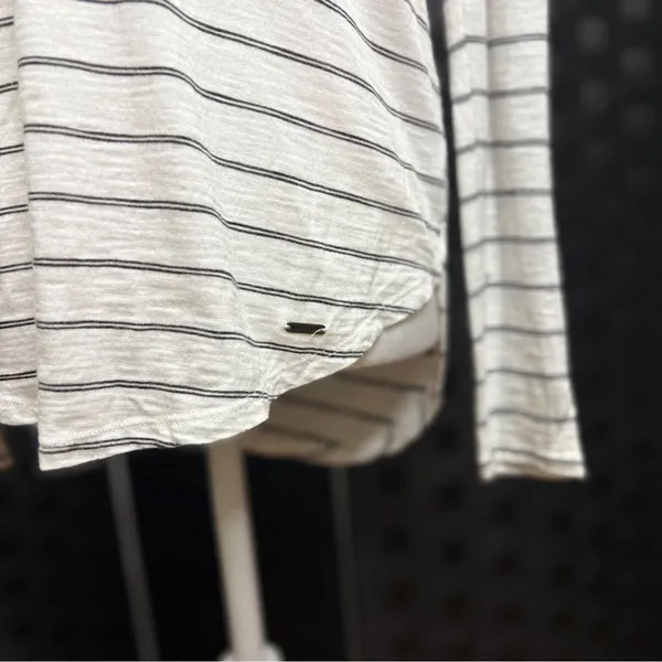 Hollister Slub Knit Tee Top Womens S Striped Strappy Back Layering Costal Preppy - Image 4