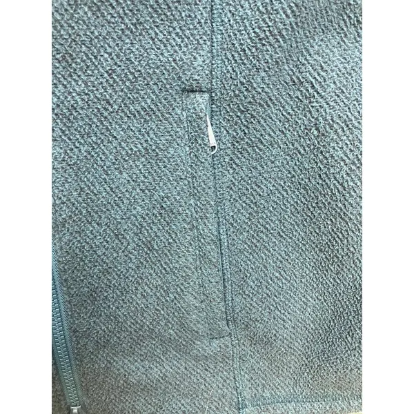 Athleta Stroll‎ Fleece Moto Vest Dark Teal Blue 860063-01 Womens Large L/T - Image 2