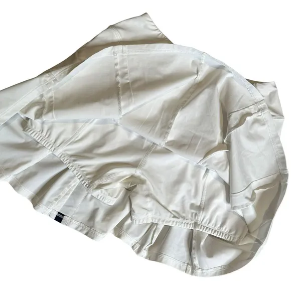 White Pleated Golf Skort Tenniscore Navy Stripe Country Club Athletic Skirt XS‎ - Image 9