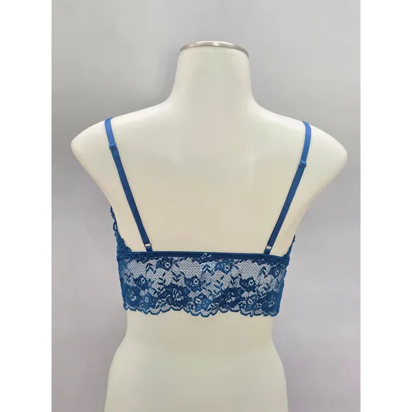 Maidenform Blue Romantic Boudoir Bridal Cottage Lingerie Feminine Lace Bra M - Image 2