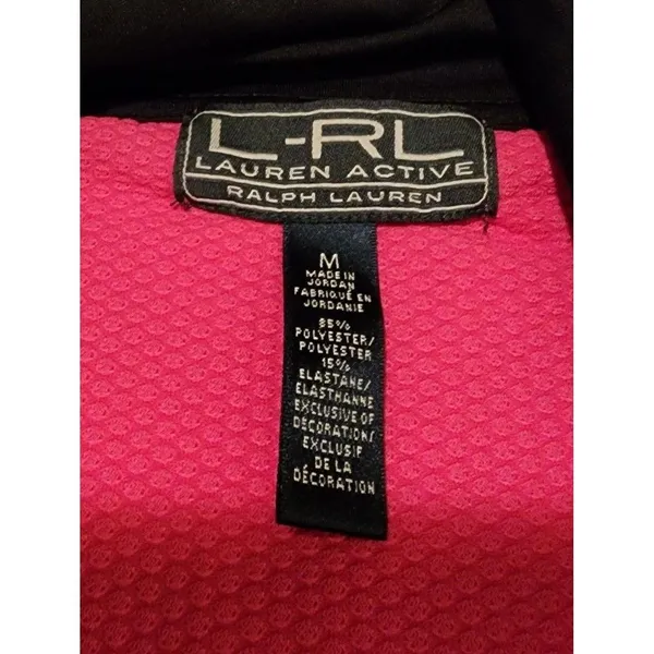 Lauren Active Ralph Lauren Pullover Top Long Sleeve Pink Black Size‎ M - Image 3
