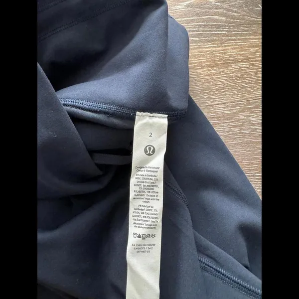 Lululemon Wunder Train High Rise 25” Hem Slit True Navy Size 2 NWT - Image 7