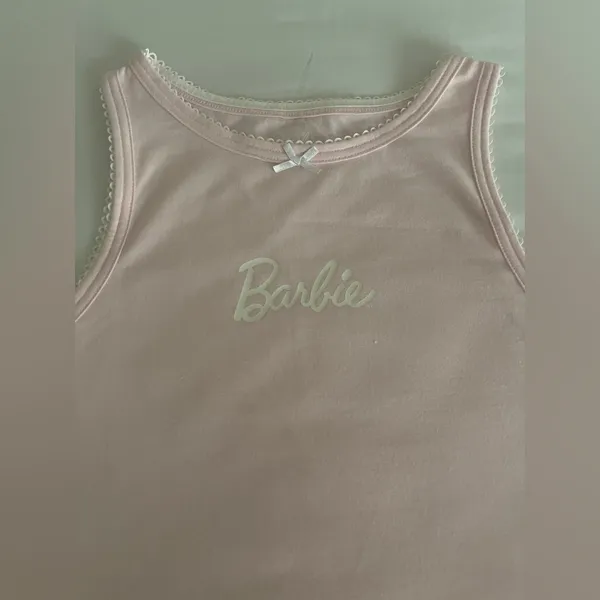 NWT Barbie Light Pink Tee with Inspiring Stories Tag size M - Image 2