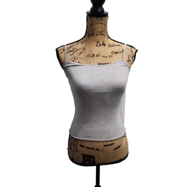 Old‎ Navy Camisole Womens Size XS Light Gray Spaghetti Strap Ribbed Basic Casual - Image 3