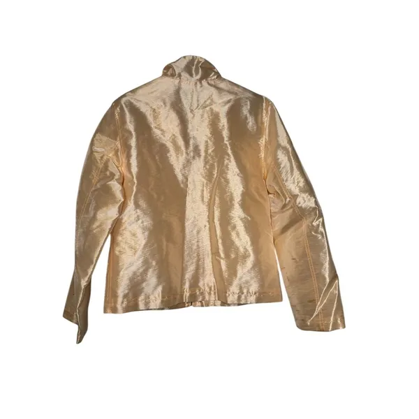 Dismero Women's Blazer Jacket Y2K Vermoda SPA Satin Lined Zipper Pocket‎ Small - Image 11