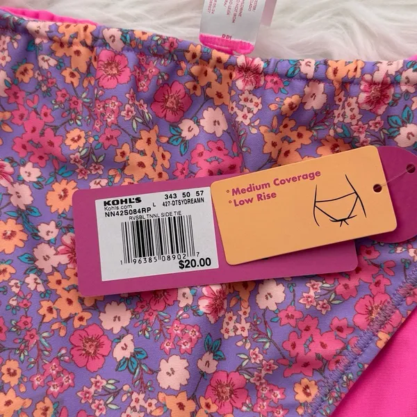 Ninety Nine Tunnel Tie Reversible Hipster Swim Bottoms Size Large - Image 11