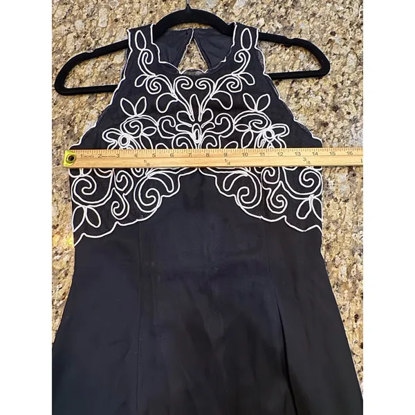 Vintage Scott McClintock Dress Women's Size‎ 4 White Embroidered Ribbon Pencil - Image 7