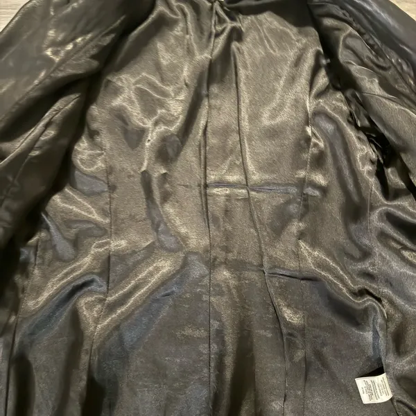 Casual Corner 90s women’s black leather blazer jacket size Small - Image 6