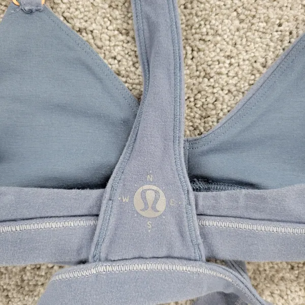 Lululemon‎ Womens Rue Boheme Bra XS Blue Racer Back Wanderlust Limited Edition - Image 4