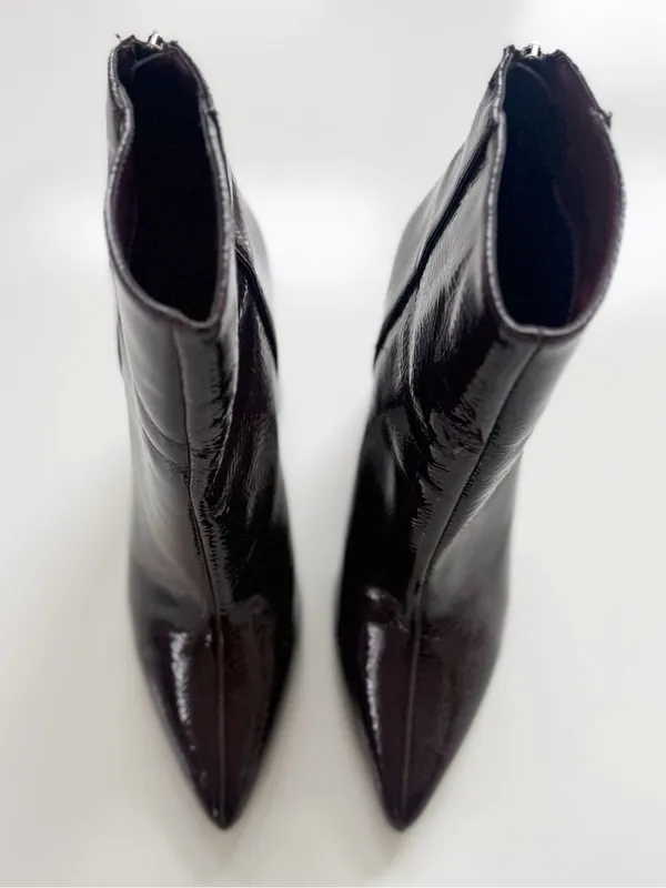 Forever 21 Burgundy Wine Pointed Booties size 7.5 - Image 3