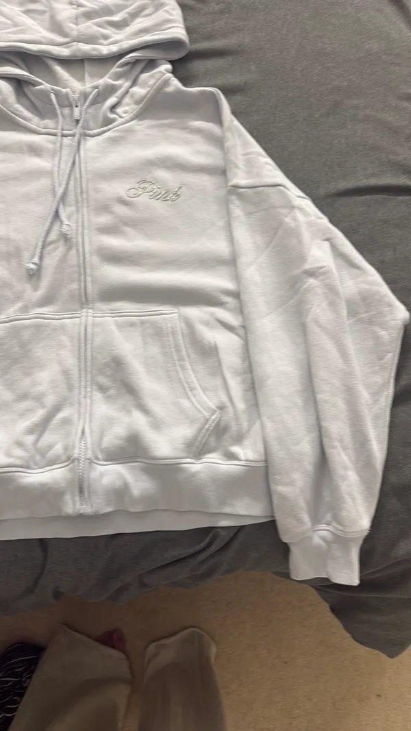 PINK Zip-Up Victoria's Secret Hoodie Light Blue - Image 5