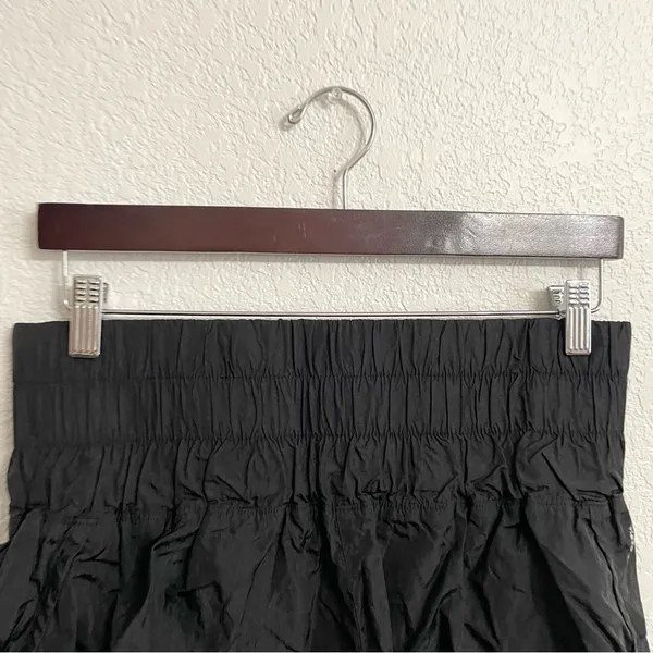 Free People Movement Womens Shorts Black High Waist Wide Band Lined Size XL - Image 3