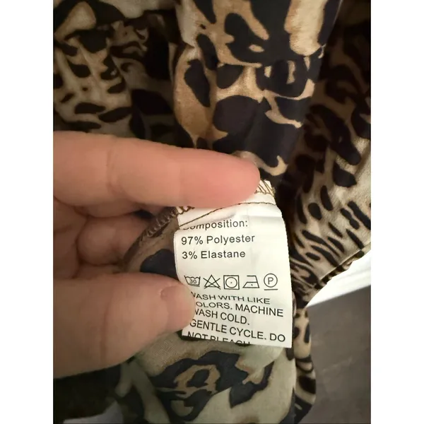 Pretty Garden Women’s Large Leopard Ruffle Tiered Maxi Dress - Image 3