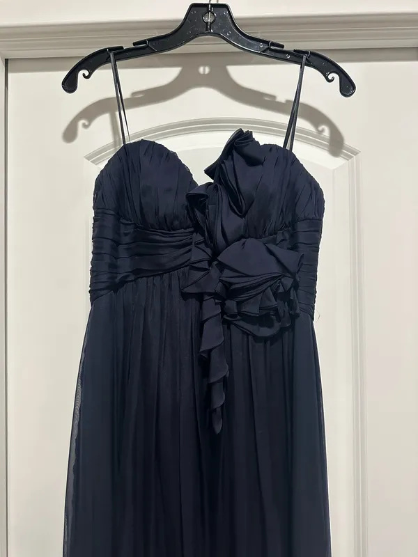 ABS by Allen Schwartz Navy Chiffon Dress - Image 2