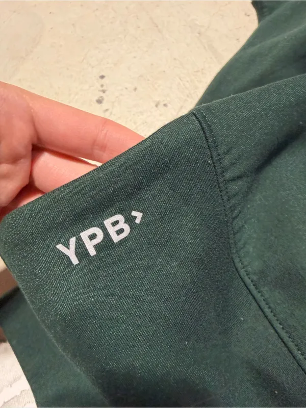 YPB your personal best Dark Green Half-Zip Hoodie large Abercrombie - Image 10