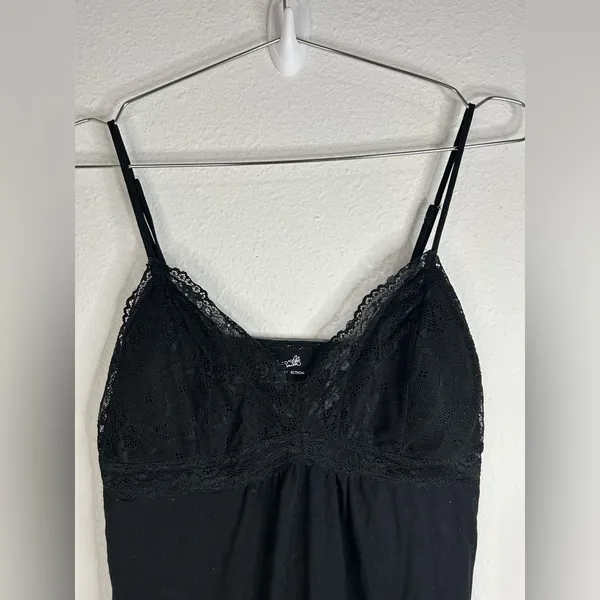 Jaclyn Smith Black Lace Trim Slip Dress - Size Small - Image 4