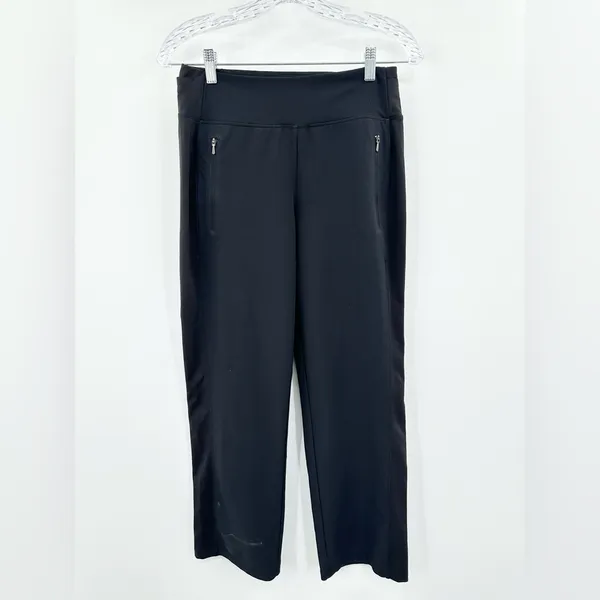 Athleta Fairway High Rise Golf Pant Black‎ Women's Size 6P Straight Leg - Image 2