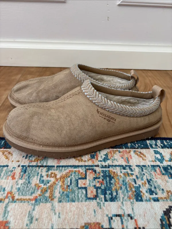 Koolaburra By UGG Burree Suede Slippers Sz 10 Cozy Comfort Loafers Neutral - Image 2