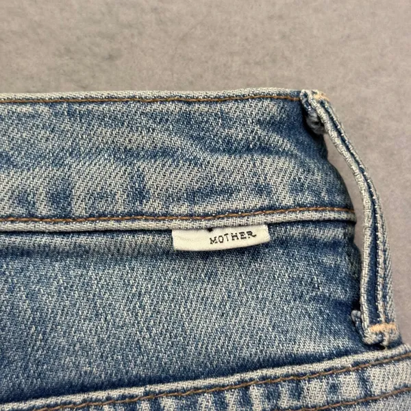 MOTHER The Tripper High Rise‎ Straight Leg Distressed Jeans Blue Size 24 READ - Image 11