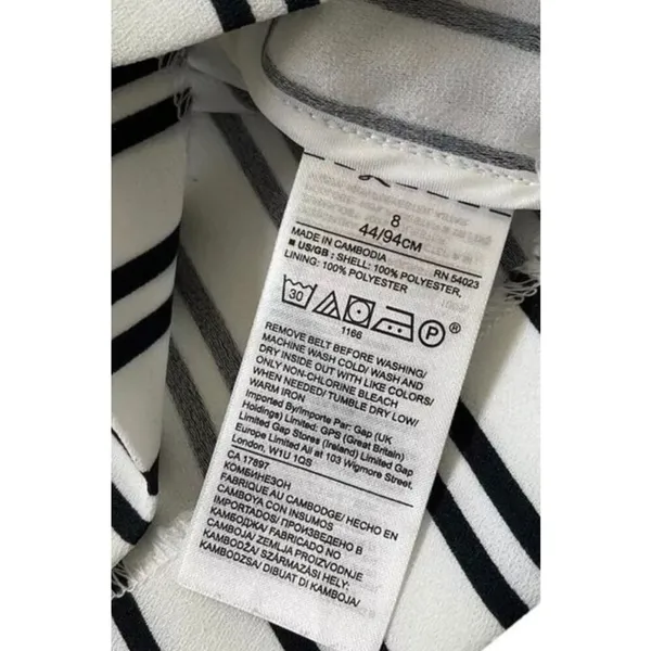 Banana Republic Black & White Striped Jumpsuit Women Size 8 | 25-652 - Image 7