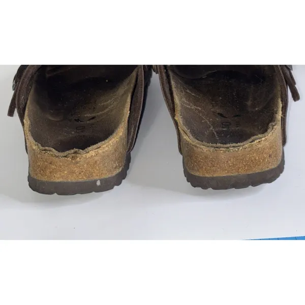 Birkenstock Birki's Shoes Sandals Oiled Brown Leather Narrow 37 US L6 Germany - Image 7