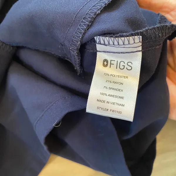 FIGS Navy Blue Casma Top Zamora Jogger Scrub Set Women's size XS / Small Petite - Image 5