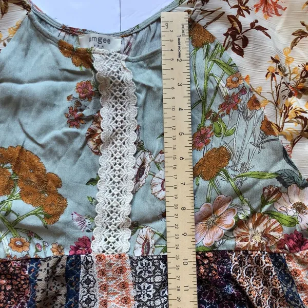 Umgee boho patchwork floral dress - Image 8