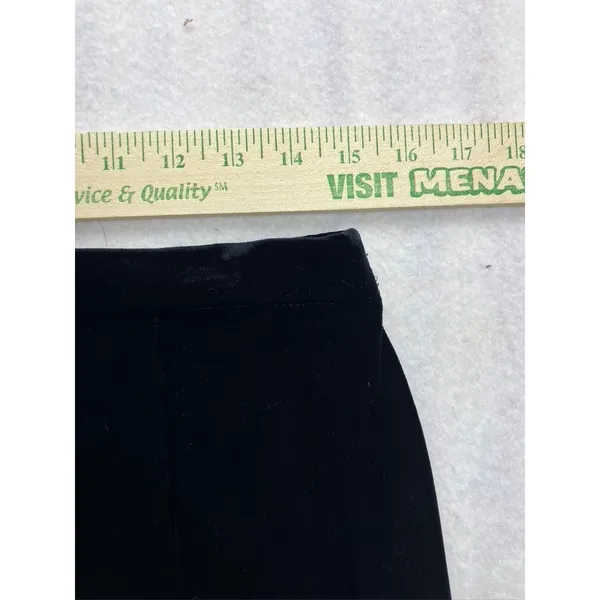 R&K Evenings Velvet Maxi Skirt Womens 12 Black Excellent High‎ Slit Vintage 90s - Image 2