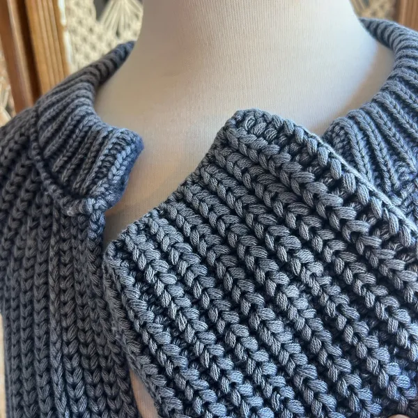 Free People Blue Knit Cardigan - Image 6