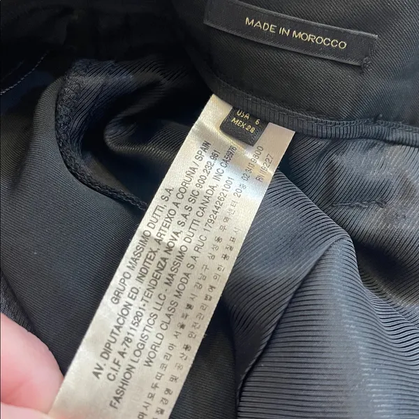 Massimo Dutti Black Buttoned Pants - Image 4