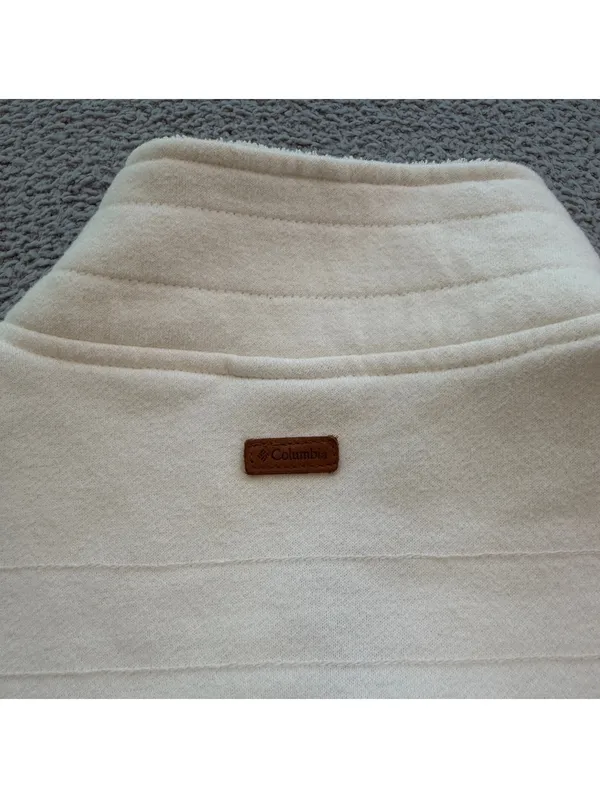 Y2K Columbia Women’s 2X Cream Fleece Lined Full Zip Jacket Insulated Omni Shield - Image 7