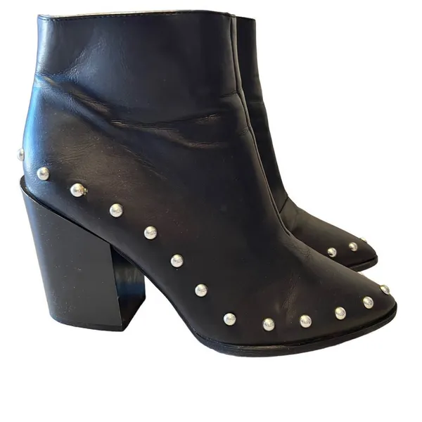 Nasty Gal Charlie Black Studded Bootie - Image 2