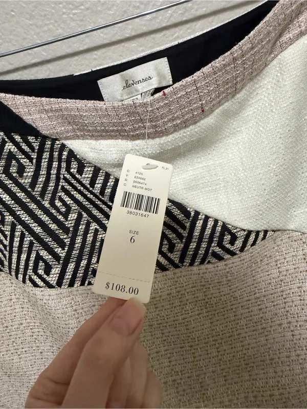 NWT Anthropologie Elevenses Textured Geometric Skort Size 6 $108 Retail - Image 6