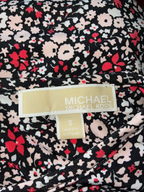 Michael Michael Kors Sht-slv Floral Print Knee-length Dress, Sz S - Image 5