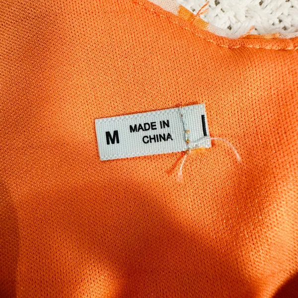Maurice's Orange Floral Sunburst Dress V-Neck Spaghetti Strap Beach Mini Sundress- M - Image 9