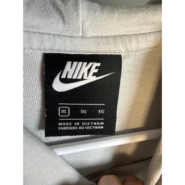 Nike Sportswear Club Cropped Hoodie Gray Sweatshirt XL Athleisure Sporty‎ - Image 5