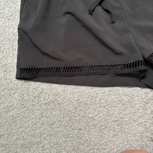 Shein Black Elastic Drawstring High Waisted Shorts - Image 2