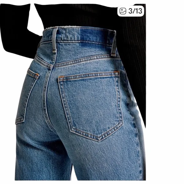 Abercrombie & Fitch The 90’s Straight Leg Ultra High Rise Distressed Jeans 28/6 - Image 4