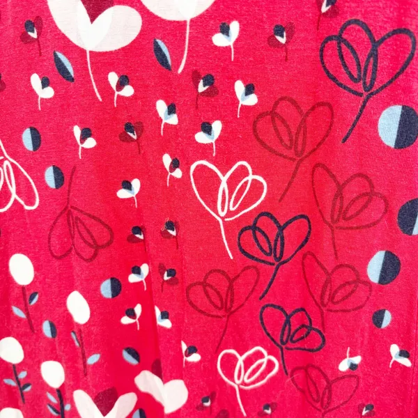 Boden Womens‎ Lily Jersey Faux Wrap Pop Peony Meadow Dress Red Floral Size 6 - Image 7