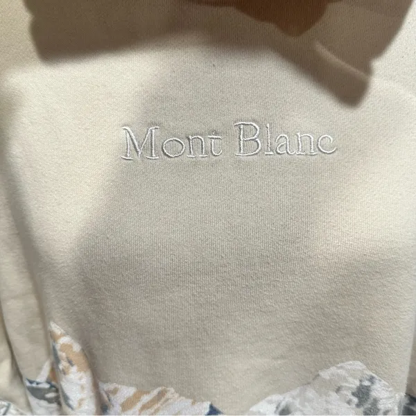 Modish Rebel Mont Blanc Mountain Hooded Sweatshirt – Size Small - Image 5