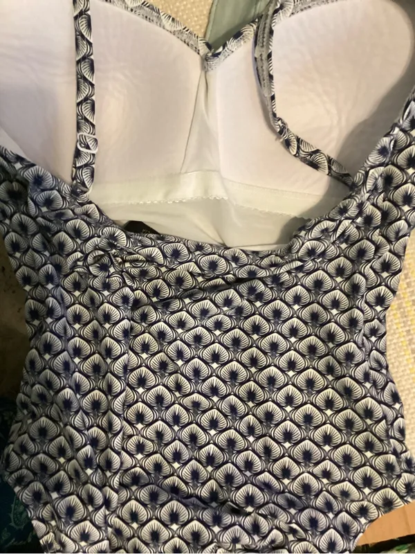 Bondeye Australia SZmaybe 14 D/DD Blue White 1Piece SwimSuit Sweetheart Ruched - Image 8