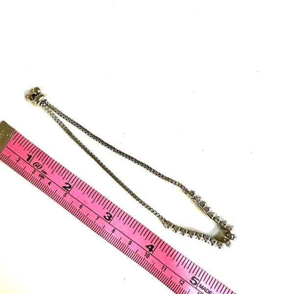 Faux diamond adjustable tennis bracelet Silver - Image 8