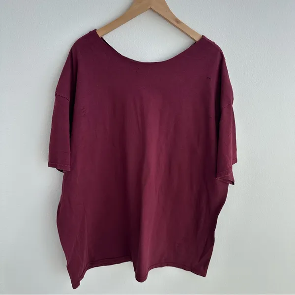 Burgundy Puma Off the Shoulder T-shirt - Image 7