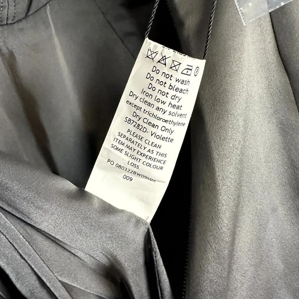 HOUSE OF CB Violette Satin Mermaid Gown in Dark Grey Size X-Small - Image 12