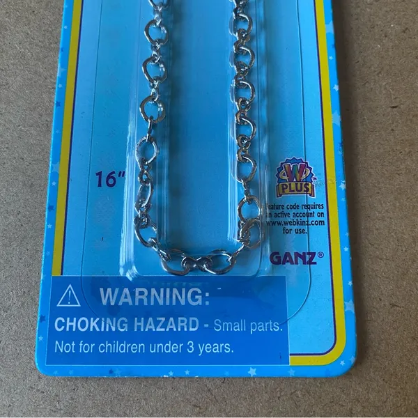 NIB GANZ Webkinz Collectible Silver 16” Necklace - Image 3
